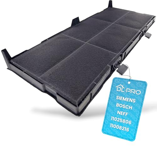 DL-pro Kohlefilter 462x198mm Ersatz für Siemens Bosch Neff 20004001 11008216 DSZ4561 LZ45610 Z54TC02X0 Aktivkohlefilter für Dunstabzugshaube Umluftbetrieb