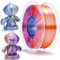 ZIRO Multicolore Soie Filament PLA 1.75mm, Soie Tricolore Coextrude Filament pour Imprimante 3D, Précision Dimensionnelle +/-0.03mm, Bobine de 1KG, Lac au clair de lune