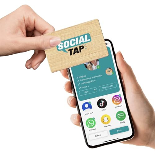 Bamboo Virtual NFC visitkort | NFC och QR visitkort | Trävisitkort | NFC visitkort | Inga månadsavgifter