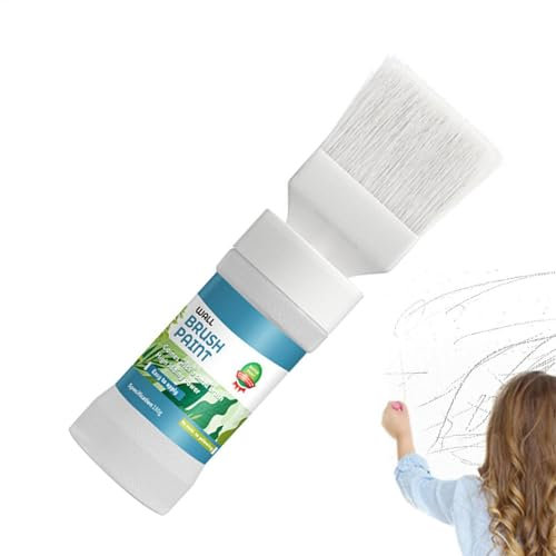 White Touch up Paint for Walls | Wall Paint White Paint | Paint Touch-up with Brush, Fast-Drying Stain Remover for Graffiti, Stains, Cracks, Scratches