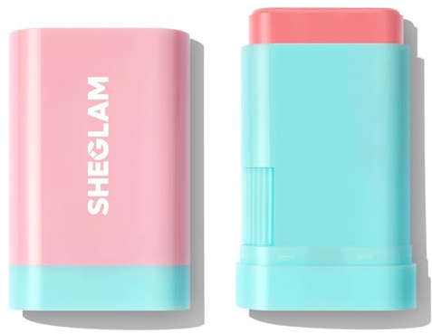 SHEGLAM Glass Glow Blush Stick Creme für Wangen und Lippen wasserfest feuchtigkeitsspendend tönend gut verblendbar natürliches Nude-Gesichtsrouge-Pink Lemonade