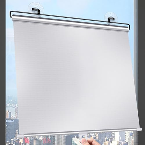 58X125CM Tendine Parasole Temporanee,Tende A Rullo con Ventosa,Persiane | Retrattili Portatili,Tende Leggere per La Privacy,Protezione Solare Termiche Isolantee,Protezione UV,per finestre e porte