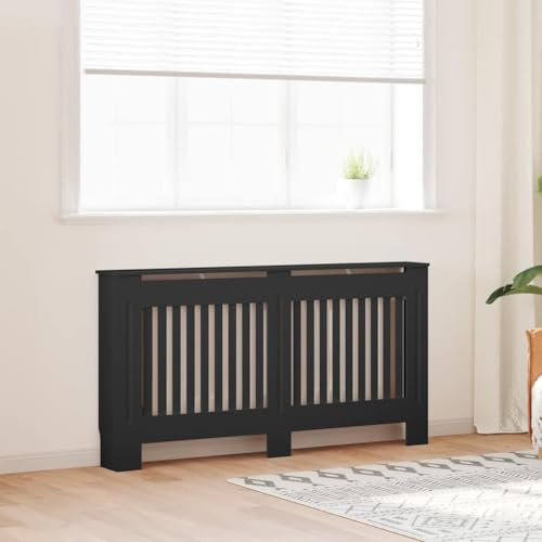 GCHDHAPB Cubierta para radiador negra de 152 x 19 x 81,5 cm, MDFHome & Garden, accesorios para electrodomésticos, calefacción, radiador, accesorios