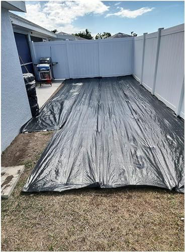 Membrana anti-erbacce – Tessuto non tessuto per giardini, aiuole e alberi, 1,5 m x 40 m, barriera contro le erbacce nera per uso esterno