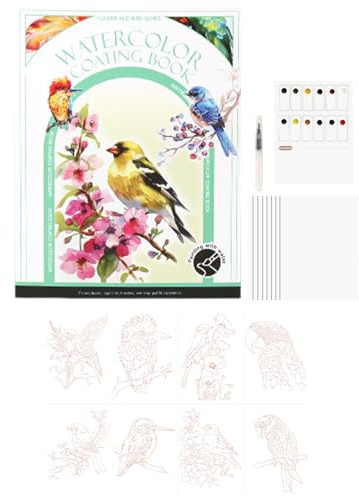 Cahier d'exercices d'aquarelle pour adultes, cahier d'exercices de peinture artistique pour débutants, bloc de croquis de peinture avec papier épais, journal de méditation de relaxation créatif pour l