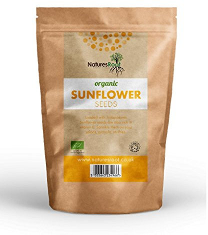 Natures Root Graines de tournesol bio 500 g - Certifiées biologiques par The Soil Association