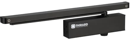 THIRARD - Ferme-Porte Automatique Hydraulique - Design Force 3 - Bras Coulissant - Finition Noir - Installation Facile - Réglage Vitesse - Usage Intérieur