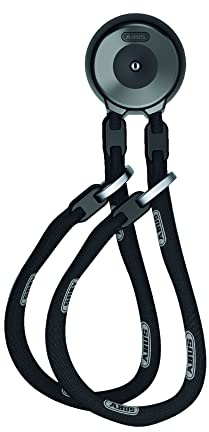 ABUS wall anchor WCH + 2 x chains ACH 9KS - for theft protection of bicycles and motorbikes in garages, cellars or in front of the house - security level 13-110 cm long chains