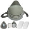 Reusable Anti-Dust Face Respirator with 20 Pcs Filter Cottons, Safety Chemical Half Respirator Face Shield for Woodworking, Painting, Gas, Epoxy Resin, Organic Vapors, Spraying, Sanding,Cutting, Grey