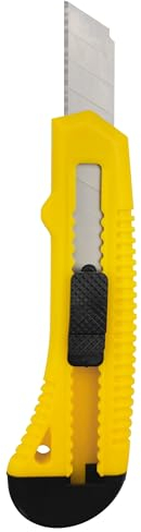 RAYLU PAPER - Coltello multiuso professionale retrattile con impugnatura antiscivolo e lama da 18 mm, taglierino universale durevole con guida in acciaio inox e blocca lama per magazzino (Modello 130)