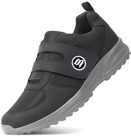 Bigzagger Chaussures orthopédiques pour homme et femme - Extra larges - Avec fermeture Velcro - Semelle en mousse à mémoire de forme - Sans coutures - Ultra légères - Chaussures de santé pour pieds