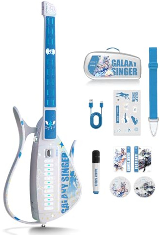 Enya CYBER-G Stränglös Smartgitarr – Innovativ Silent & E-Gitarr med LED-Tangenter, Drum & Bass, Hundratals Presets, App-Interaktiva Ackordblad för Lärande, Övning & Framträdanden – Luo Tianyi