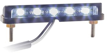 IBEX LED-registreringsskyltbelysning trevlig svart E-testad universell motorcykel skoter registreringsskyltbelysning