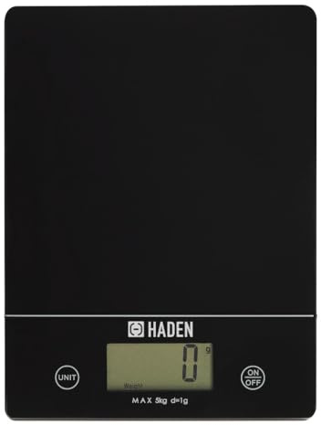 Sabichi Digital Kitchen Scales In Black – Versatile 5kg/11lb Digital Food Scale With Durable Tempered Glass Platform – Digital Food Scales With LCD Display, Precision Measurements