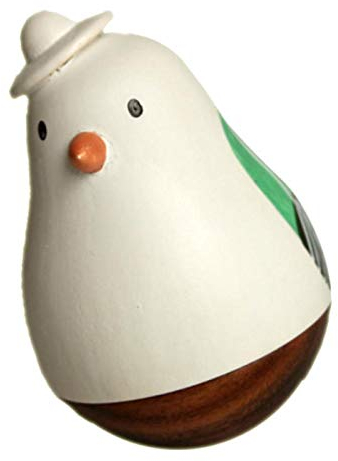 perfeclan Stehaufmännchen Holz Tier Tumbler Spielzeug Stehaufpuppe Stehaufffigur Holzspielzeug - Vogel