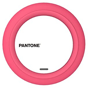 Celly Pantone Qi Caricabatterie Wireless, Carica Batterie Wireless per Cellulare, Ricarica Wireless 7.5W, Caricatore da Tavolo per iPhone e Android, Rosa