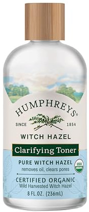 Humphreys Witch Hazel Clarifying Toner | USDA Organic | 8 Fl Oz