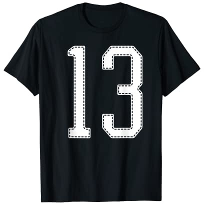Maillot de sport numéro 13 de l'équipe officielle de la Ligue numéro 13 T-Shirt