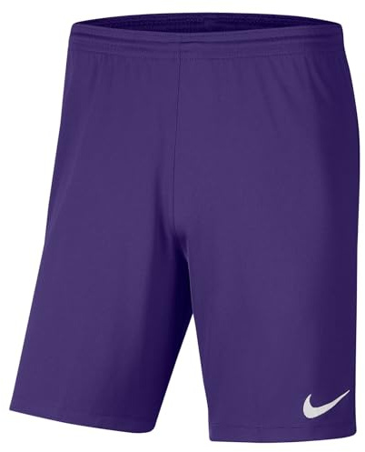NIKE BV6865-547 Dri-FIT Park 3 Shorts Unisex Boys Court Purple/White Size XL