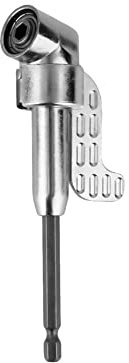 Trade-Shop Bit Winkelgetriebe Winkelaufsatz Vorsatz (lang) 105 Grad Sechskant Aufnahme 6,35mm HEX 1/4 Schaft für viele Akkuschrauber Winkelschrauber