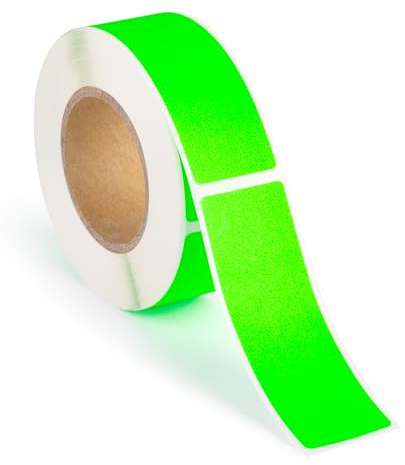 250pcs Neon Green Rectangle Sticker Label Roll, 1x3 Labels for Inventory, Color Code Labels, Organization Stickers, 250/roll