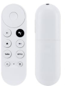 Télécommande vocale Bluetooth pour Google Chromecast TV 4K Snow G9N9N, compatible avec Google TV, Netflix, films YouTube, télécomando Streamer Télécommande 4K HDR