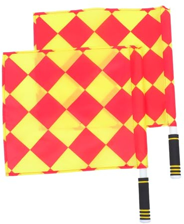Toyvian Lot De 2 Drapeaux D'Arbitre De Football Drapeaux De Juge De Ligne Drapeau De Signalisation De Volley-Ball Pour Schiedsrichter Fahnen Drapeau De Volley-Ball