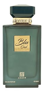 Ahmed Al Maghribi Blu Oud Eau de Parfum 100ml – Men’s Woody Oriental Fragrance with Bergamot, Leather, Incense, Patchouli & Agarwood – Long Lasting EDP