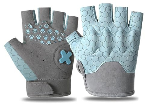 Fahrradhandschuhe Kinder, Reithandschuhe Für Junge & Mädchen (Blau,L)