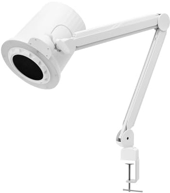 TuliperMood Aspirapolvere per unghie con lampada, aspiratore per unghie professionale, per manicure da tavolo, aspirazione da 55 W, 10 velocità, filtro riutilizzabile, salone di unghie, unghie di