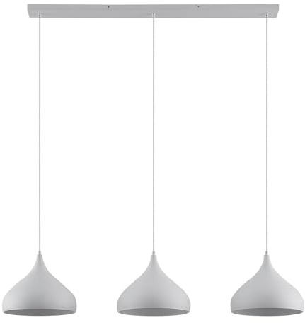 Lindby Ceiling Light Elamira dimmable (Modern) in White Made of Metal for e.g. Living Room & Dining (3 Light Sources, E27) from Pendant Lighting lamp Hanging Ceiling