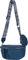 styleBREAKER Damen Halbmond Crossbody Schultertaschen Set 2-Teilig, Schultergurt mit Zick-Zack Rauten Muster 02012396, Farbe:Dunkelblau