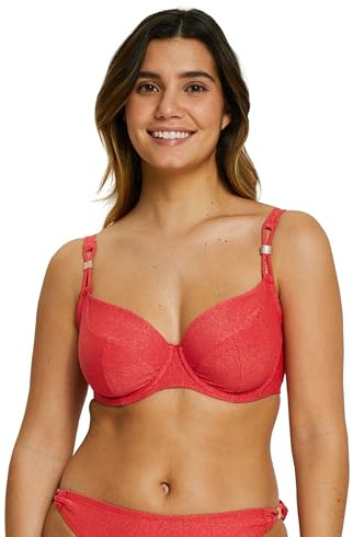sans Complexe, Haut de Maillot de Bain avec Armatures, Modèle Bask in Bliss, Rouge Poppy, 95C