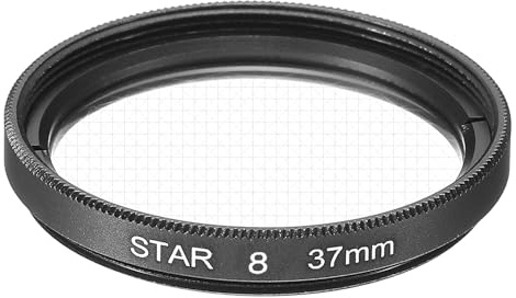 sourcing map 37mm Star Lens Filter, Starburst Lens Filter 8 Points Star Camera Lens Filter for Night Scenery Glassworks