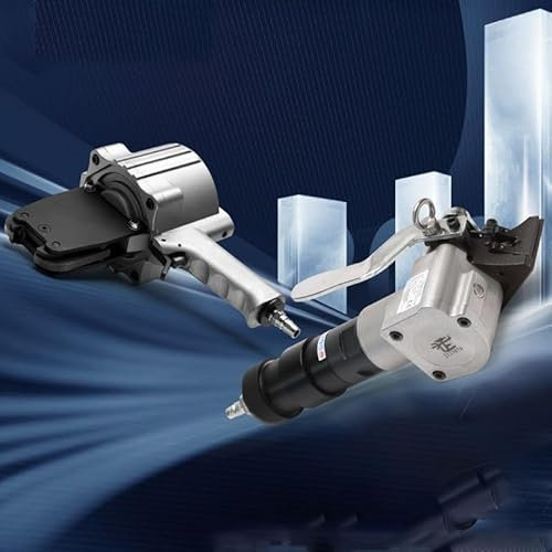 ERSINIAN Outil de cerclage en métal Machine de cerclage pneumatique en Acier Tendeur et Coupe-scelleuse Presse à balles de Type Fendu Robuste pour cerclage de 0,75''19 mm de Largeur (25 mm)