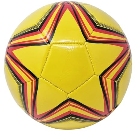 Fotbollsträning eller spel gul med stjärna storlek 5