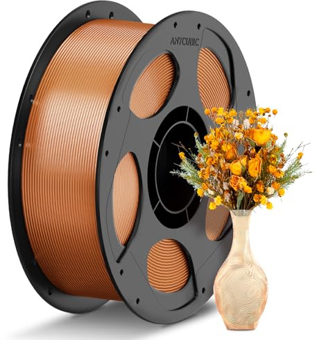 ANYCUBIC PETG Filament 1,75mm, Robustes und Langlebiges 3D Drucker Filament, Translucent und Vibrant, Passt für die meisten FDM Drucker, 1KG PETG Transluzent Braun