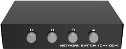 Rinteea 4 in 1 Out 100/1000Mbps Mini Gigabit Switch di Rete Switch 5 Porte Ethernet Splitter Internet Desktop RJ45 Interruttore di Rete Parti di Ricambio