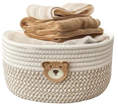 Cesta De Cuerda - Cesta De Almacenamiento De Estantes De La Habitación De La Cuerda De Lino Y Algodón | 9.84 Pulgadas Organizador De Algodón Decorativo | Contenedor Para Escritorios De La Sala De Esta