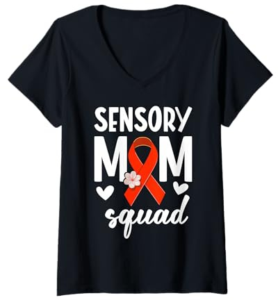 Womens Sensory Chew Necklaces Chewing Necklace for Kids Sensory V-Neck T-Shirt