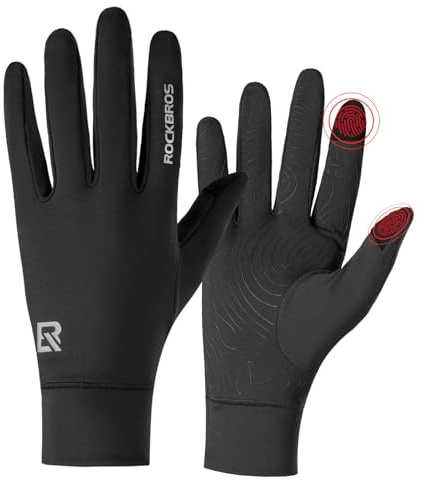ROCKBROS Fahrradhandschuhe Touchscreen mit Fleece für Herren & Damen