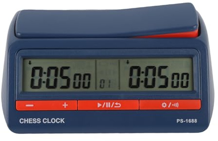RiToEasysports Reloj de Ajedrez, Temporizador Digital, Cuenta Atrás Múltiple única, Reloj de Ajedrez Internacional Digital para Jugadores de Juegos de Mesa