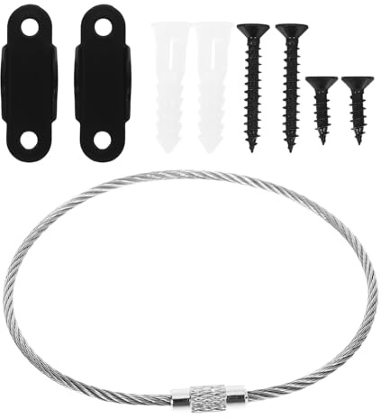 OFFSCH 2 Sets Anti-tip Furniture Safety Straps with Stainless Steel Hardware Pack, Wall Anchors to Prevent Furniture from Falling Or Tilting, Suitable for Bookcases and Wardrobes Proofing