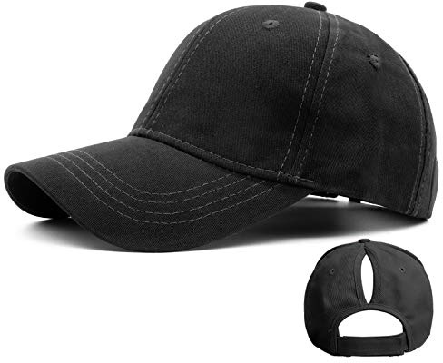 Ruberg Basebollkeps hatt för kvinnor hästsvans justerbar baslack UV-skydd avslappnad lätt keps löpning sport 56 – 60 cm