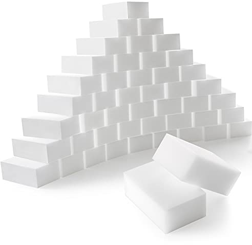 TRENDBOX 50-Pack Melamine Sponges, Magic Cleaning Sponges, Eraser Foam Pads