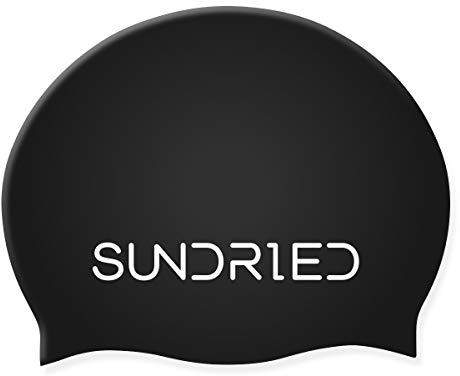 Sundried Silicone Swim Hat Pro Series Competition Training Swimming Cap Open Water, Pool, Triathlon Black