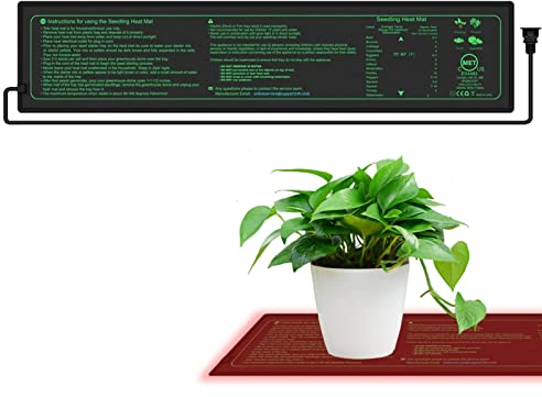 10 cm×52,5 cm Sämling Heizmatte Mit Thermostat Wasserdicht Pflanzen Heizmatte Wärmematte Für Sämling Germination Terrarium Heizmatte Wärmematte Für Setzlingskeimung Heizmatte Für Reptil Amphibien