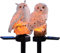 Solar Schneeeule Schnee Eule 2er Set 14121, Solarleuchte, Solarlampe, Gartenbeleuchtung, Gartenstecker im Eulen-Design.