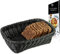 Thiru Aufbewahrungskorb Brotkorb (Schwarz Rechteckig) - handgeflochten modern - Multifunktional als Obstkorb Geschenkkorb Aufbewahrungskorb oder für das Bad - inkl. 25 Brotrezepte