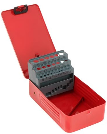 JISADER Boîtier de Foret hélicoïdal, boîte d'indexation de Foret, Accessoires Vide et Robuste, Support de Foret en Fer Professionnel, Mallette de Rangement, 25 emplacements